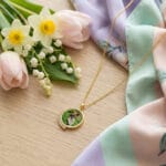 colier personalizat "portret de suflet" pandantiv dreptunghiular cu cristale (copiază)