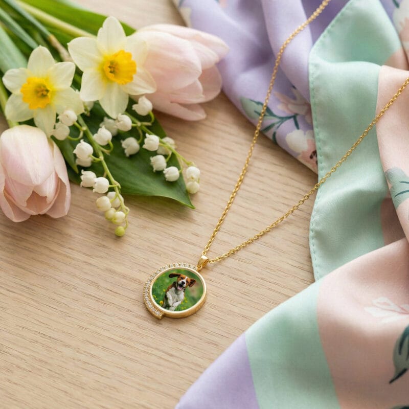 colier personalizat "portret de suflet" pandantiv dreptunghiular cu cristale (copiază)