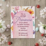 magnet frigider "esență de primăvară" design floral acuarelă & mesaj de mărțișor