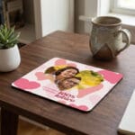 mousepad personalizat "conexiune stabilită" poză în inimă & mesaj "100% iubire"