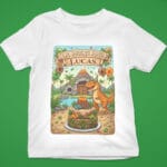 tricou aniversar copii "dino party" personalizat cu nume & la mulți ani (tematică jurassic)