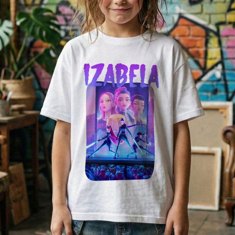 tricou personalizat fete "cyber pop squad" nume & eroine muzicale (stil k pop / gaming)