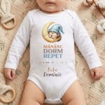 body personalizat bebe "vise pufoase" alege animăluțul & nume