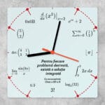 ceas de perete personalizat cu formule "matematica timpului" cadou profesor matematică