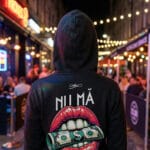 hanorac urban "money talks" mesaj "nu mă cumperi" (grafică buze & dolari)