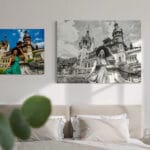 tablou canvas "artă atemporală" transformă poza în schiță creion (efect grafic premium)