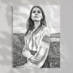 tablou canvas "artă atemporală" transformă poza în schiță creion (efect grafic premium)