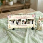 placă de ardezie personalizată de paște pentru fini – 4 poze și urare