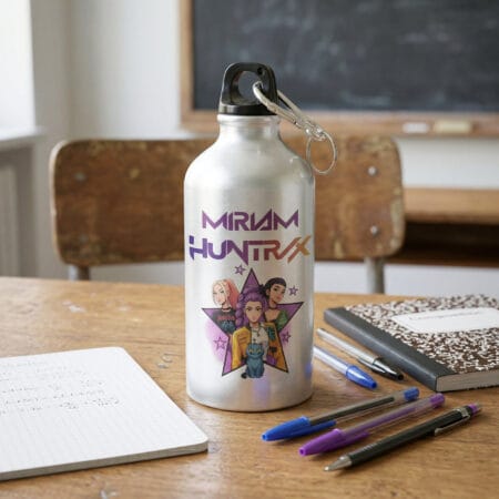 bidon de apă personalizat huntrix – stil k pop cu numele ei