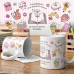 cană personalizată Învățătoare – design vesel „vă mulțumim că ne ajutați să creștem!”