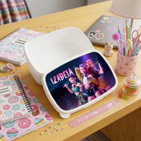 caserolă personalizată fete cu nume și huntrix prânz cool la Școală