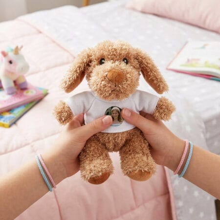 jucărie de pluș personalizată – cățeluș adorabil cu fotografie