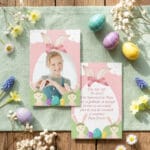 felicitare de paște personalizată cu poză și mesaj – iepurașul jucăuș