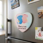 magnet inimă din ceramică mami și tati au un secret