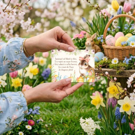 magnet de frigider personalizat de paște „iepurașul sfios”