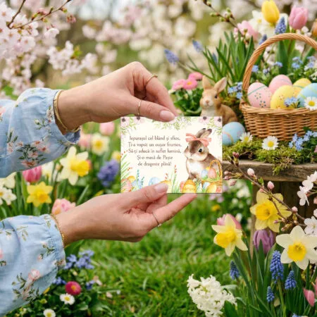magnet de frigider personalizat de paște „iepurașul sfios”