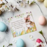 magnet de frigider personalizat de paște „iepurașul sfios”