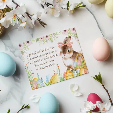 magnet de frigider personalizat de paște „iepurașul sfios”
