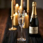 pahar de Șampanie personalizat pentru majorat cu nume și vârstă – eleganță florală