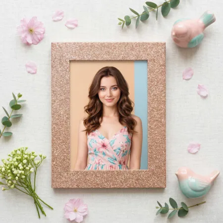 ramă foto personalizată "sclipirea amintirilor" design glitter elegant