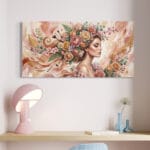 tablou canvas panoramic "zeița frumuseții" decor elegant salon Înfrumusețare / makeup studio