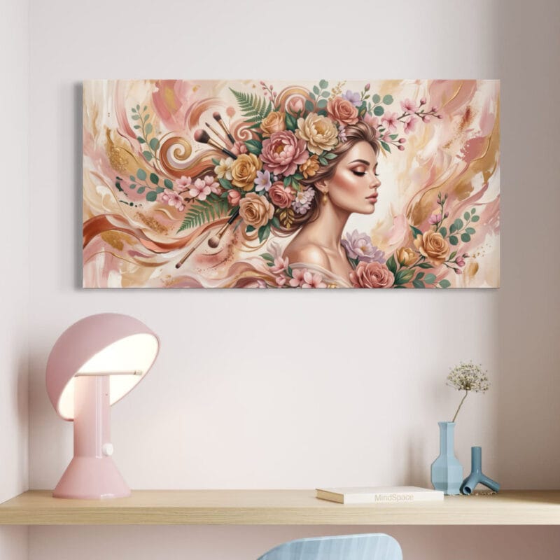 tablou canvas panoramic "zeița frumuseții" decor elegant salon Înfrumusețare / makeup studio
