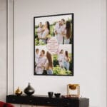 tablou personalizat de paște cu 4 poze și mesaj – magia familiei