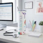 termos cu pai personalizat pentru asistente – anatomie florală și nume