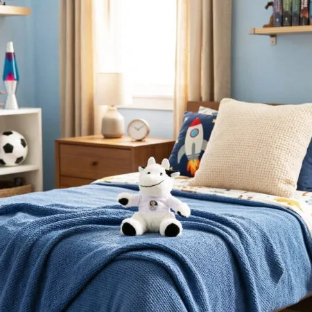 jucărie de pluș personalizată – văcuță adorabilă cu fotografie