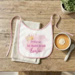 bavețică personalizată prințesa lui mami și tati cu nume