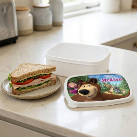 caserolă personalizată masha și ursul cu nume