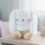 iepuraș de pluș personalizat "somn ușor" mișcare de respirație, sunete liniștitoare & nume brodat