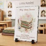 placă ardezie personalizată cu nume — cadou profesoară limba română
