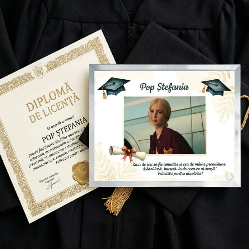 foto sticlă oglindă felicitări pentru absolvire!