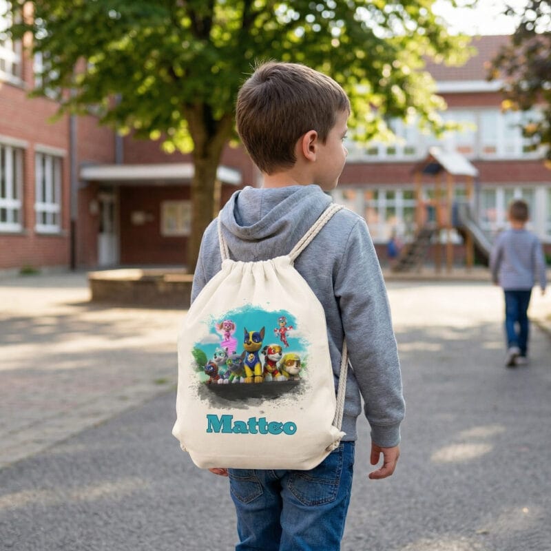 rucsac personalizat paw patrol cu nume