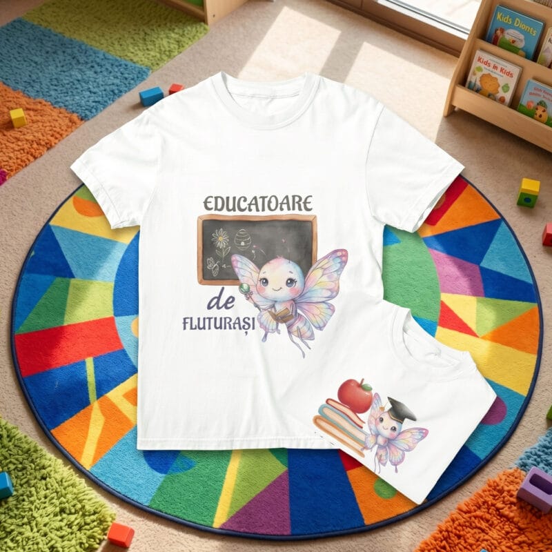 set tricouri personalizate cu nume — absolvire grupă fluturași