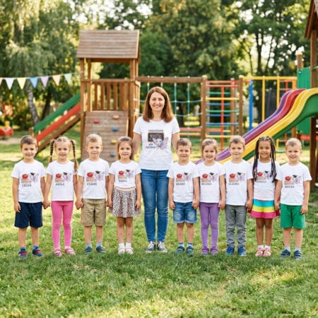 set tricouri personalizate cu nume — absolvire grupă fluturași