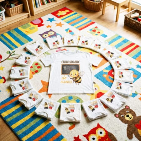 set tricouri personalizate cu nume — absolvire grupă albinuțe