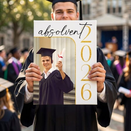tablou canvas personalizat absolvent 2026 – poză și design modern