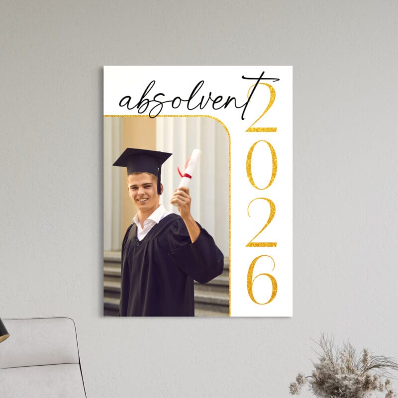 tablou canvas personalizat absolvent 2026 – poză și design modern