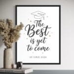 tablou decorativ absolvire data mesaj the best 1