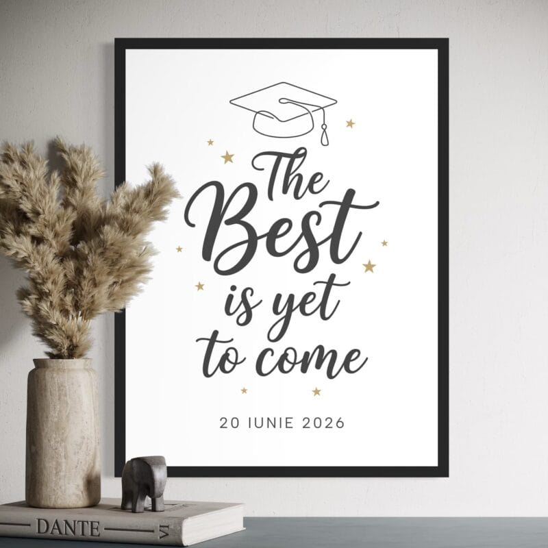 tablou decorativ absolvire data mesaj the best 1