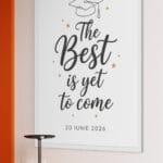 tablou decorativ absolvire data mesaj the best 2