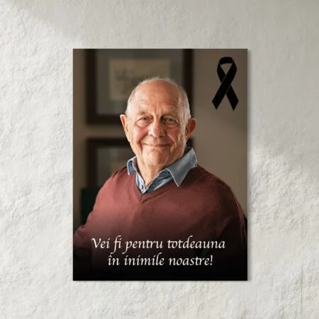 tablou memorial personalizat – omagiul de suflet cu poză și mesaj de neuitat