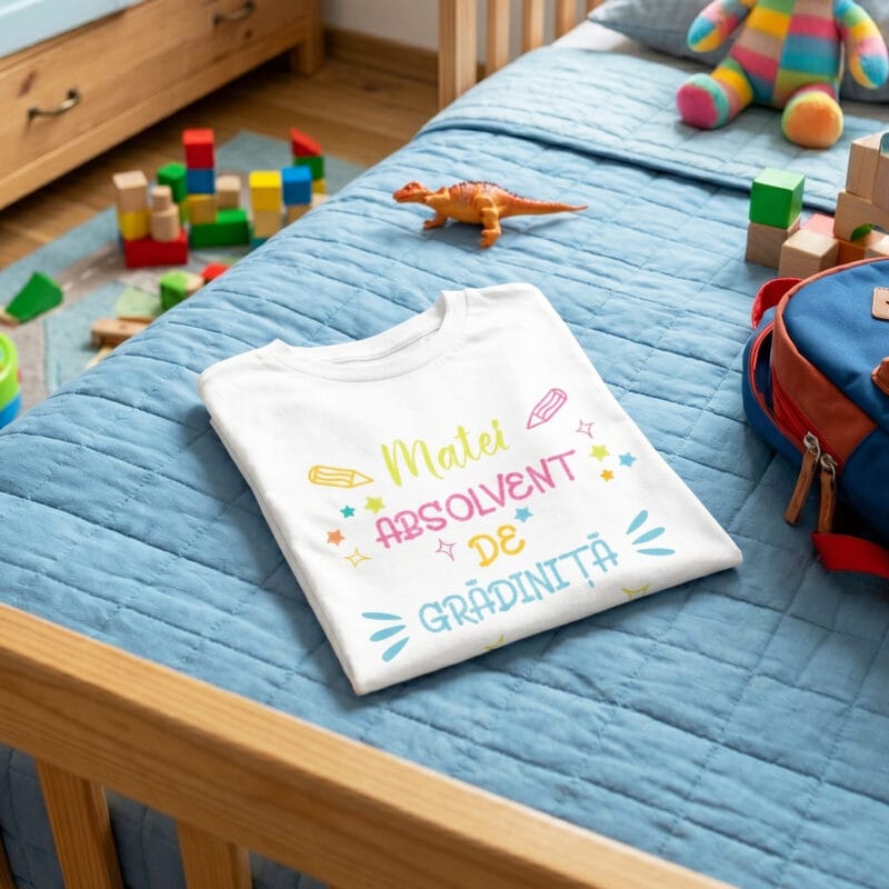 tricou copii absolvent de grădiniță cu nume