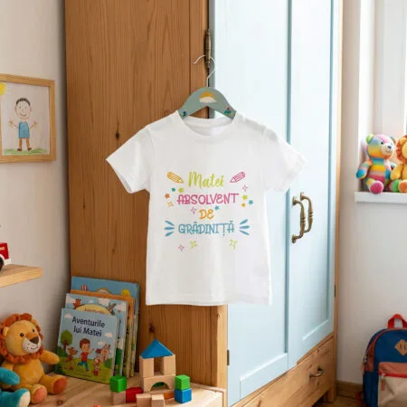 tricou copii absolvent de grădiniță cu nume