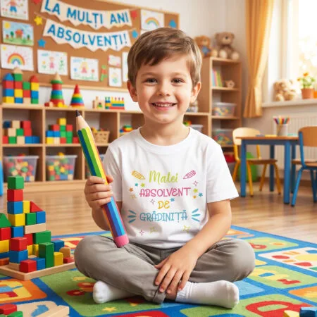 tricou copii absolvent de grădiniță cu nume