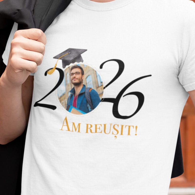 tricou personalizat absolvire — am reușit 2026