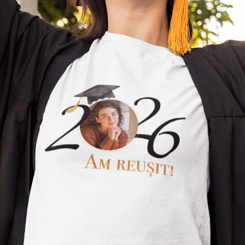 tricou personalizat absolvire — am reușit 2026