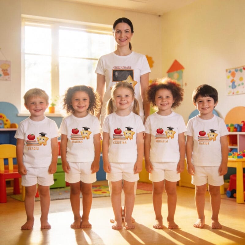 set tricouri personalizate cu nume — absolvire grupa steluțelor